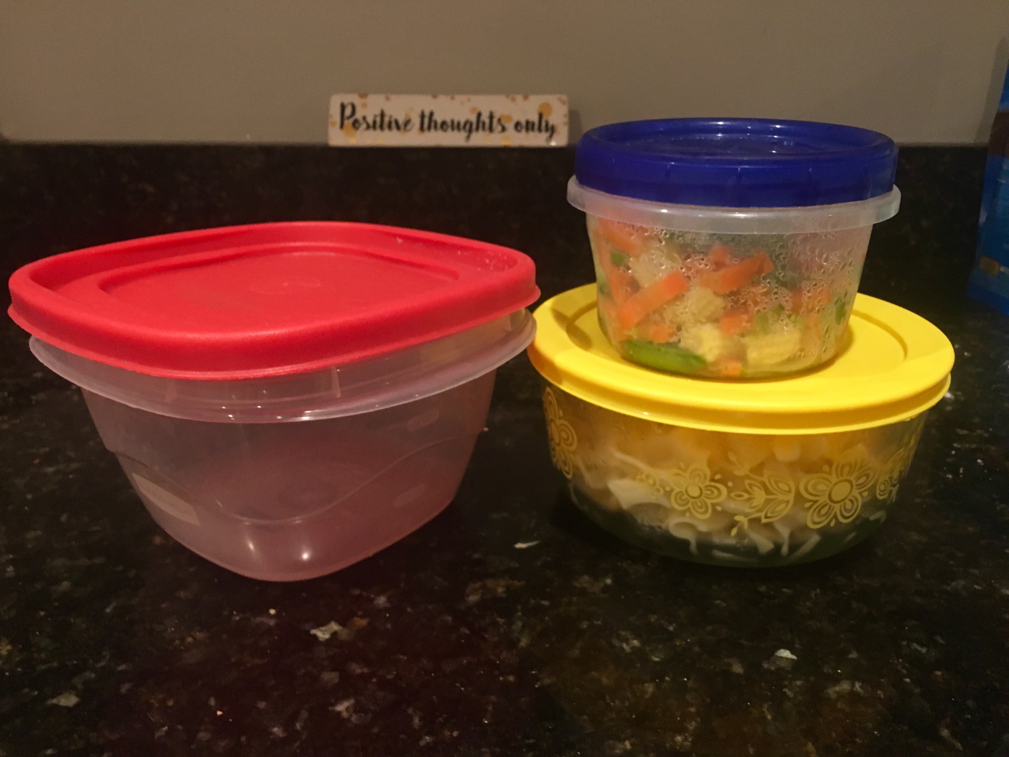 Reusable Containers stacked next to each other 