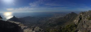 Panoramic view of Cape Town from the top of Table Mountain