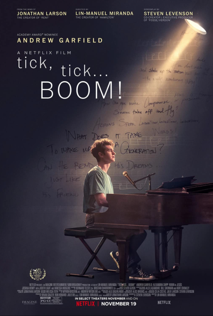 Poster for the Netflix movie Tick, tick...BOOM!