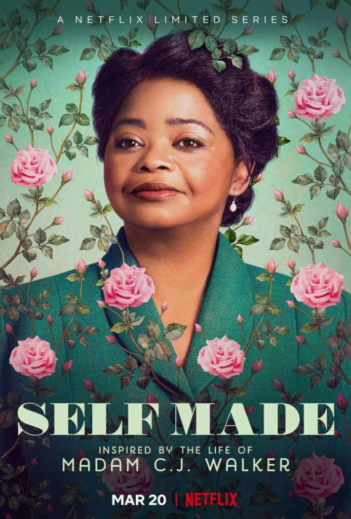 Poster for the Netflix series "Self Made: Inspired by the Life of Madam C.J. Walker"