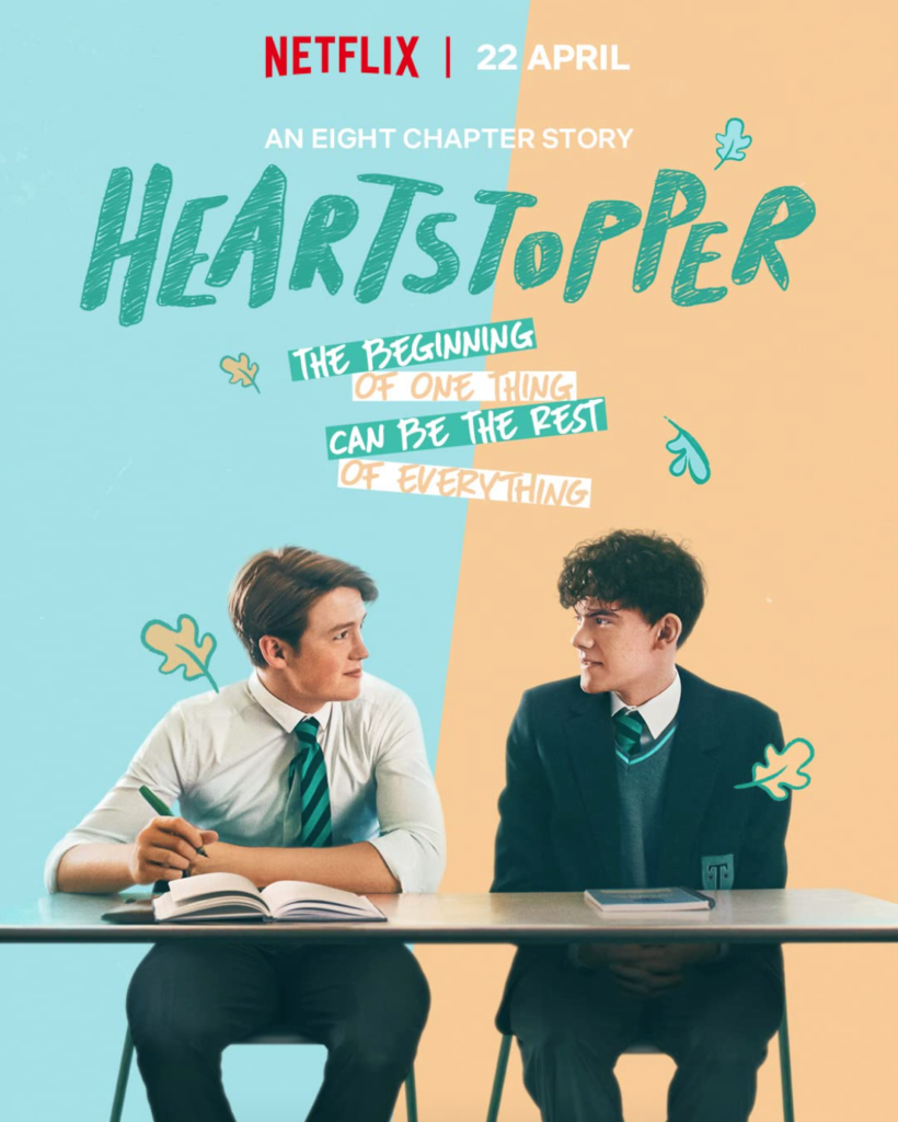 Poster for the Netflix show "Heartstopper"