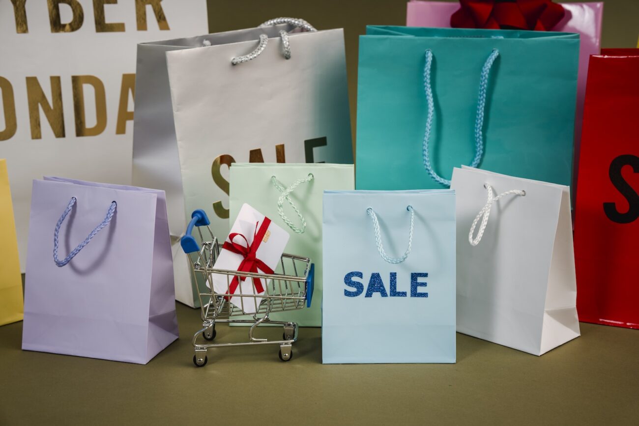 Love Paper Bags With Sale Text